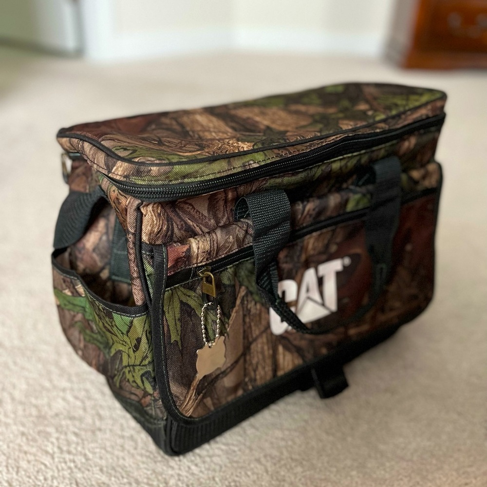 CAT Woodland Camo Soft Cooler Lunchbox